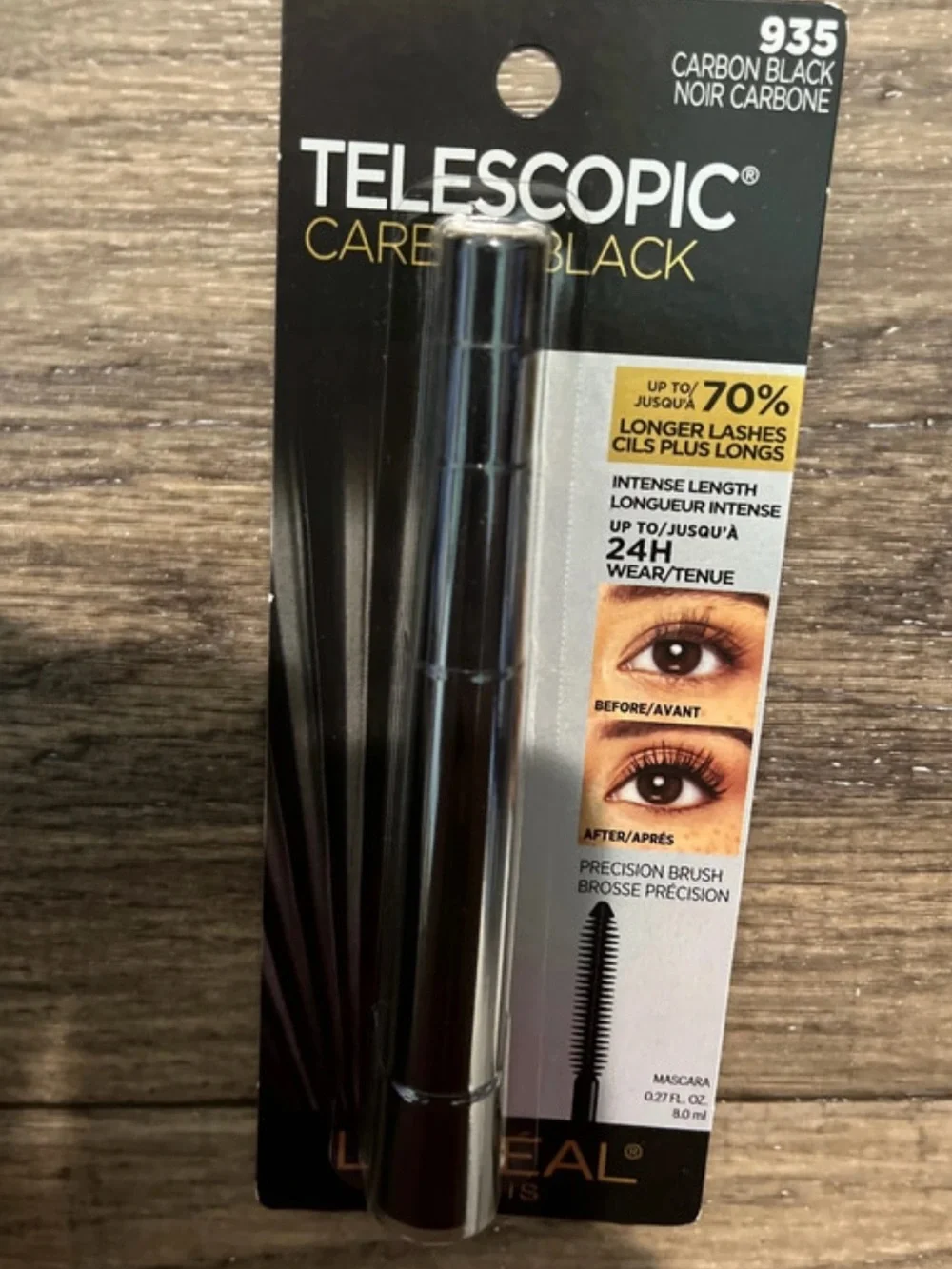 L'Oreal Telescopic Carbon Black Mascara - Black